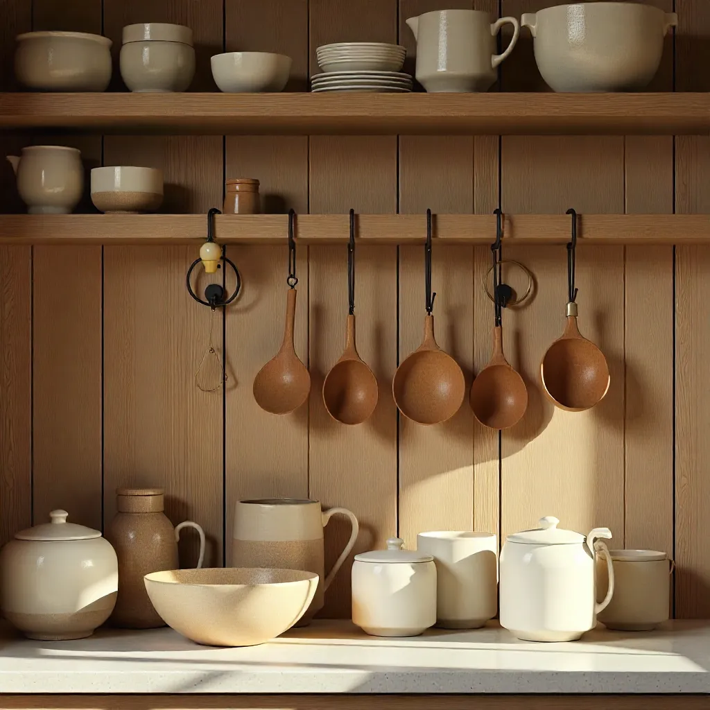 Carbon steel utensil macro view